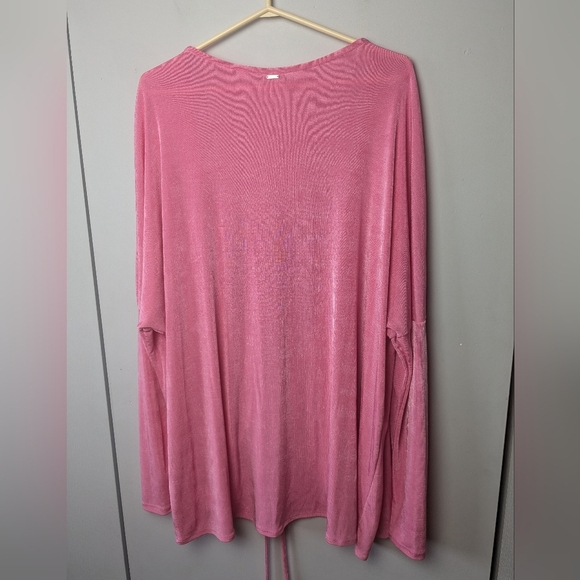 JOELLE Collection Cardigan Cover Up Size XL (Could Fit 2XL) Colorful Bright Pink - Picture 8 of 11